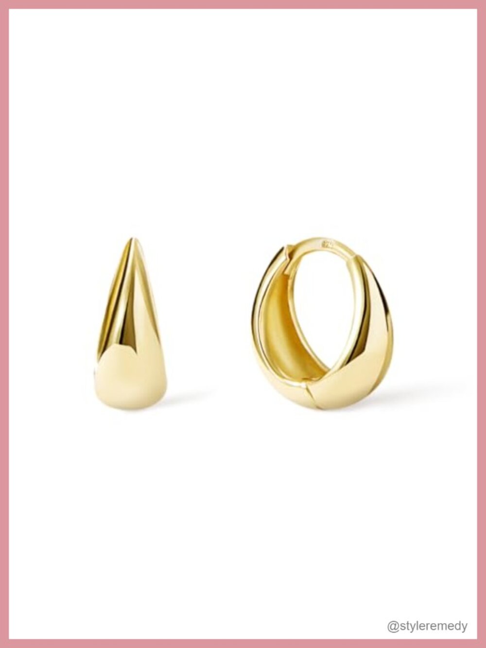 14K Gold Plated Hypoallergenic Hoop Earrings for Women